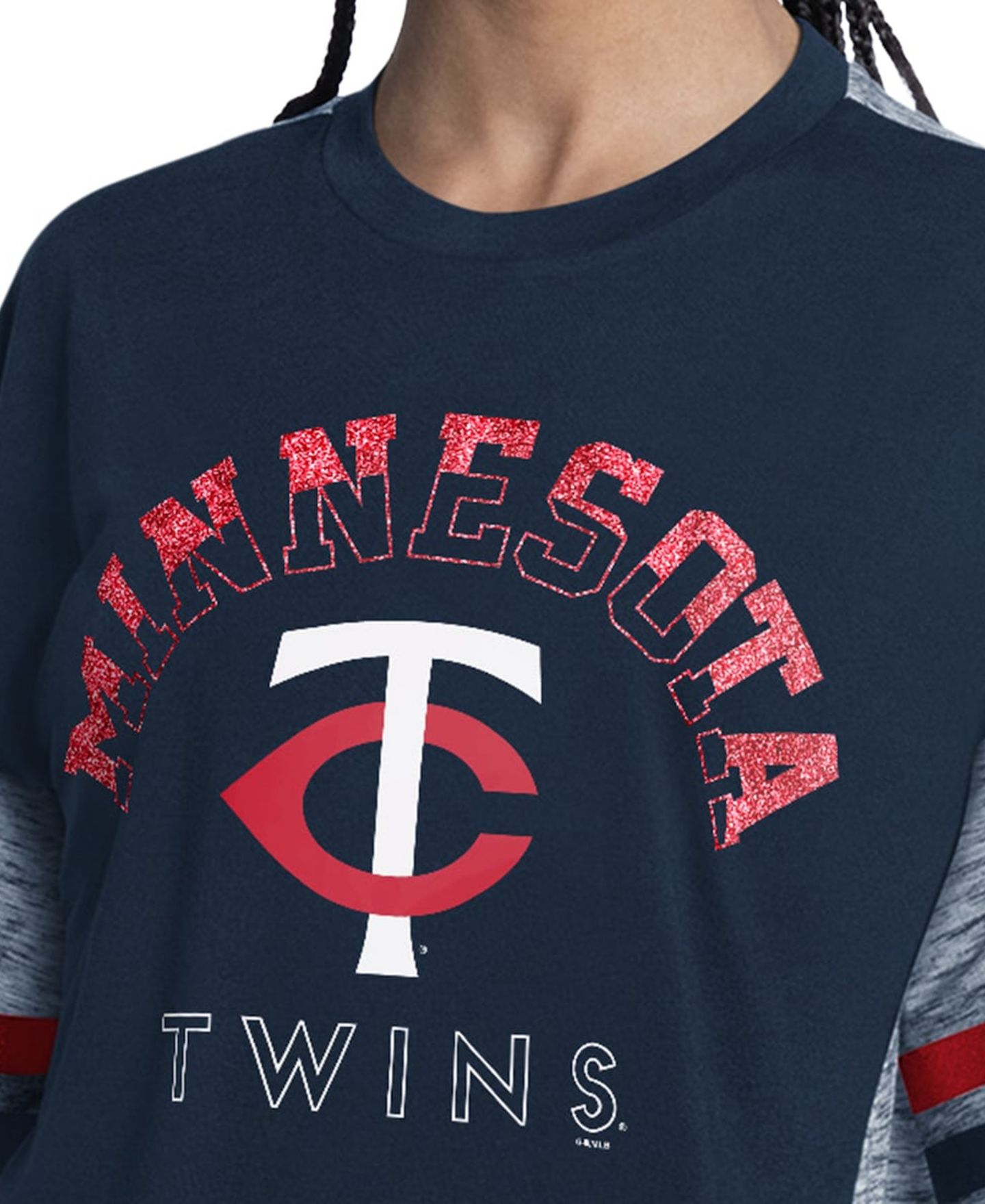 Женский топ G-III 4Her by Carl Banks Navy Minnesota Twins Off-Season Oversized — фото 3