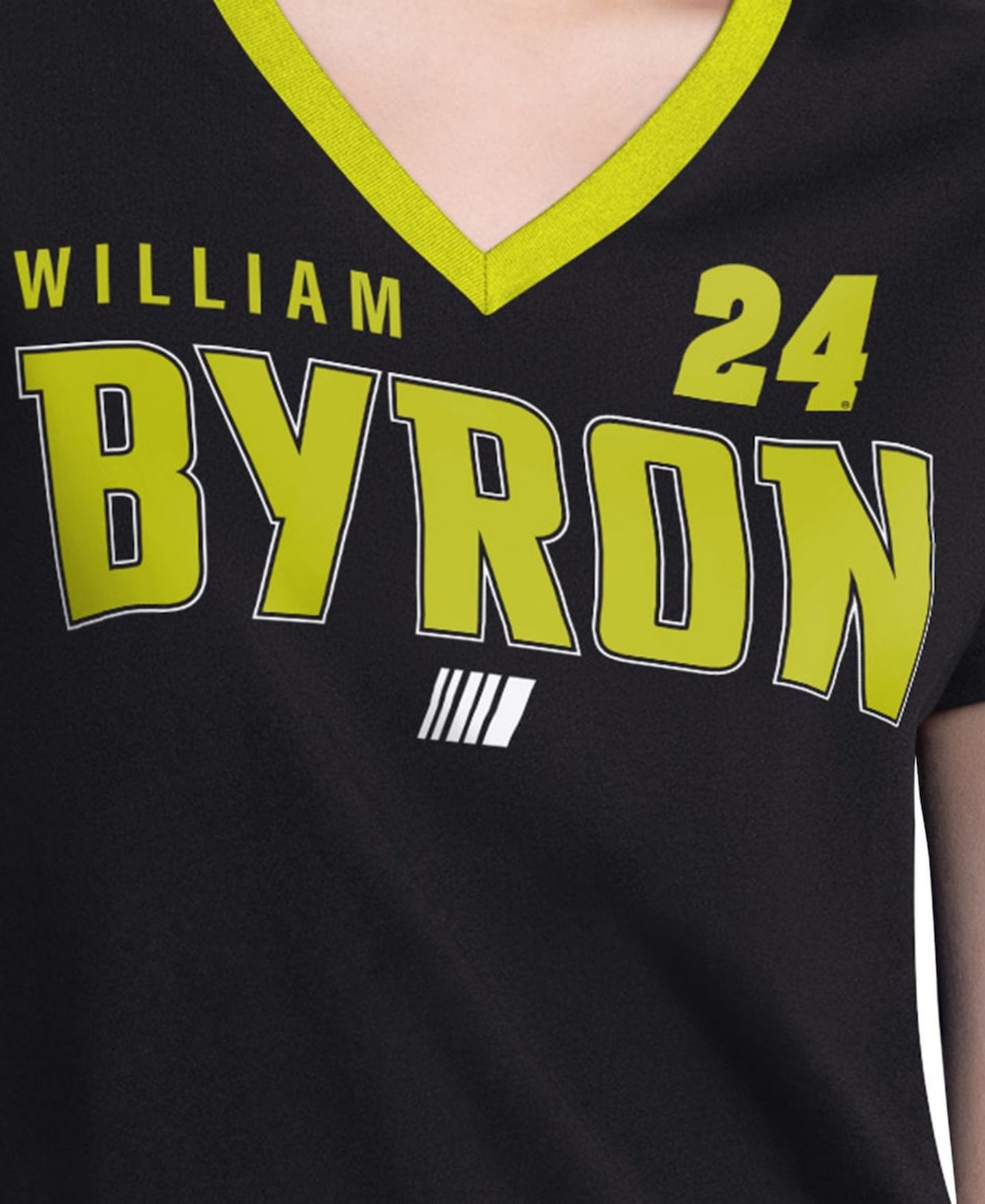 Женская футболка G-III 4Her by Carl Banks Black William Byron Best Team V-Neck — фото 3
