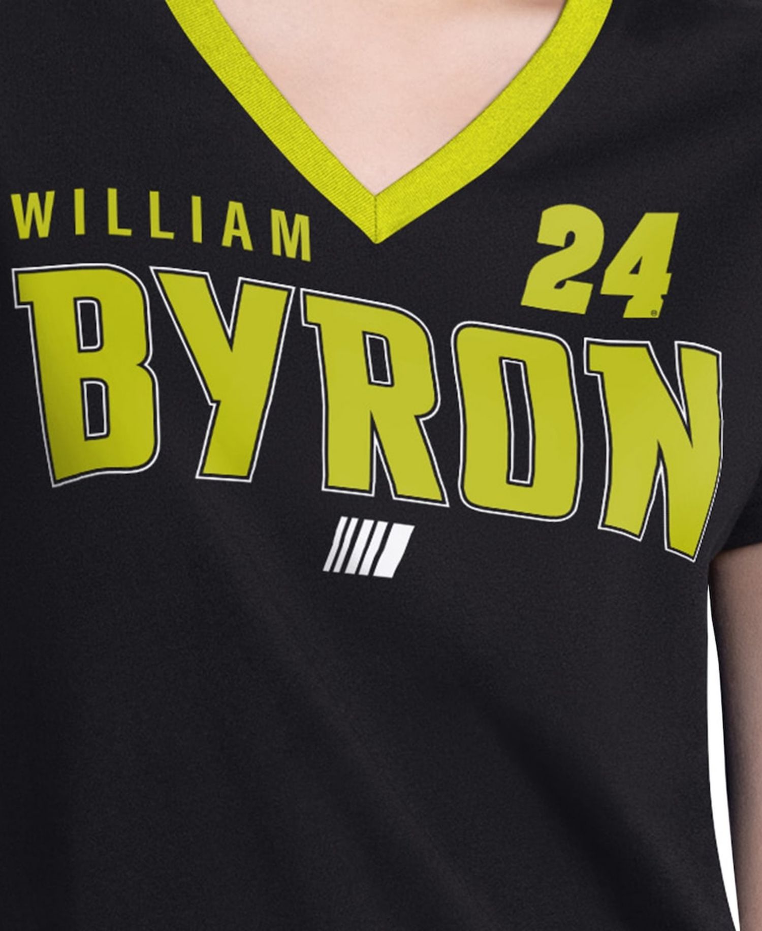 Women's Black William Byron Best Team V-Neck T-Shirt