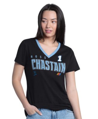 Women's Black Ross Chastain Best Team V-Neck T-Shirt