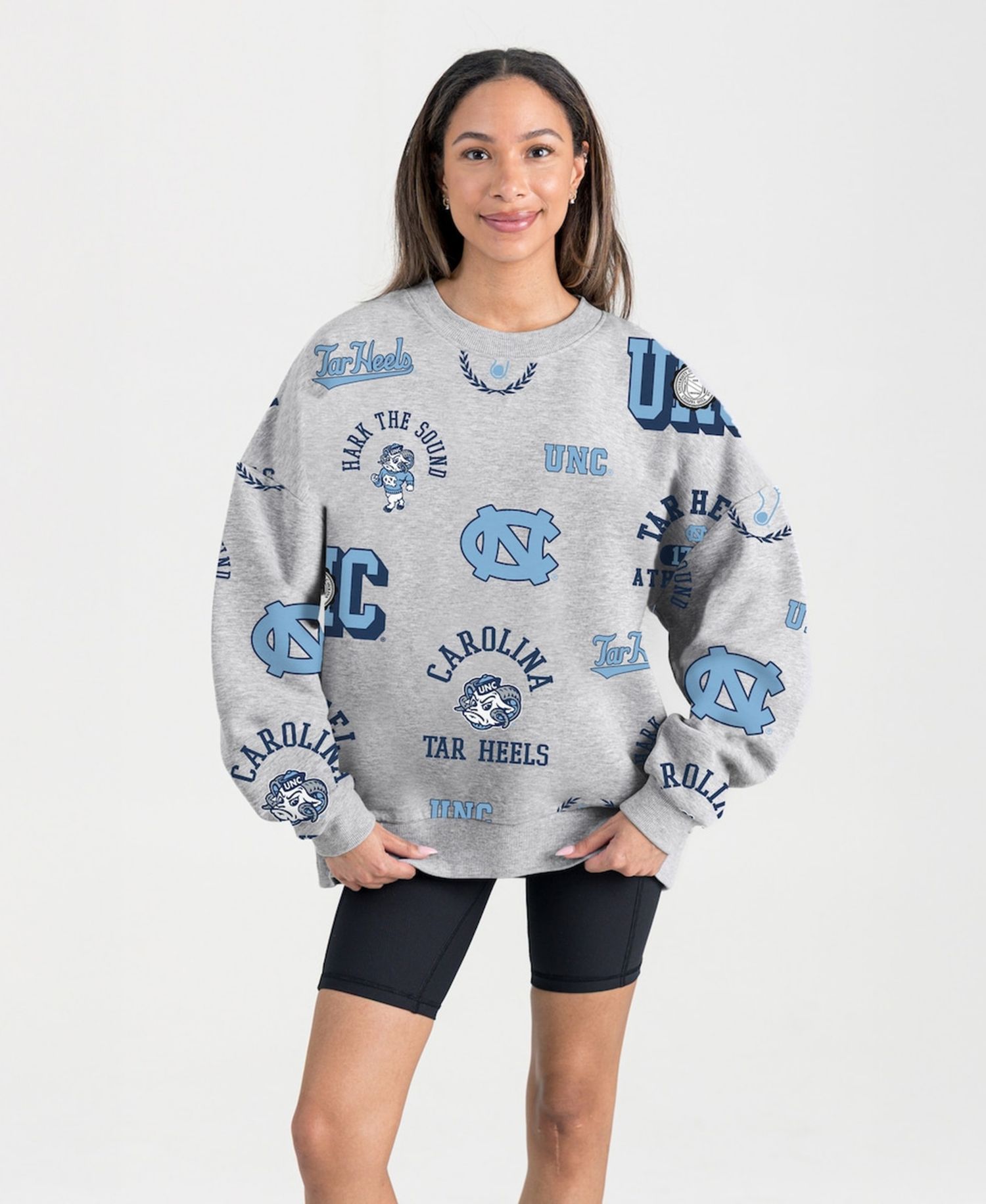 Women's Gray North Carolina Tar Heels Always on Repeat Fleece Sweatshirt