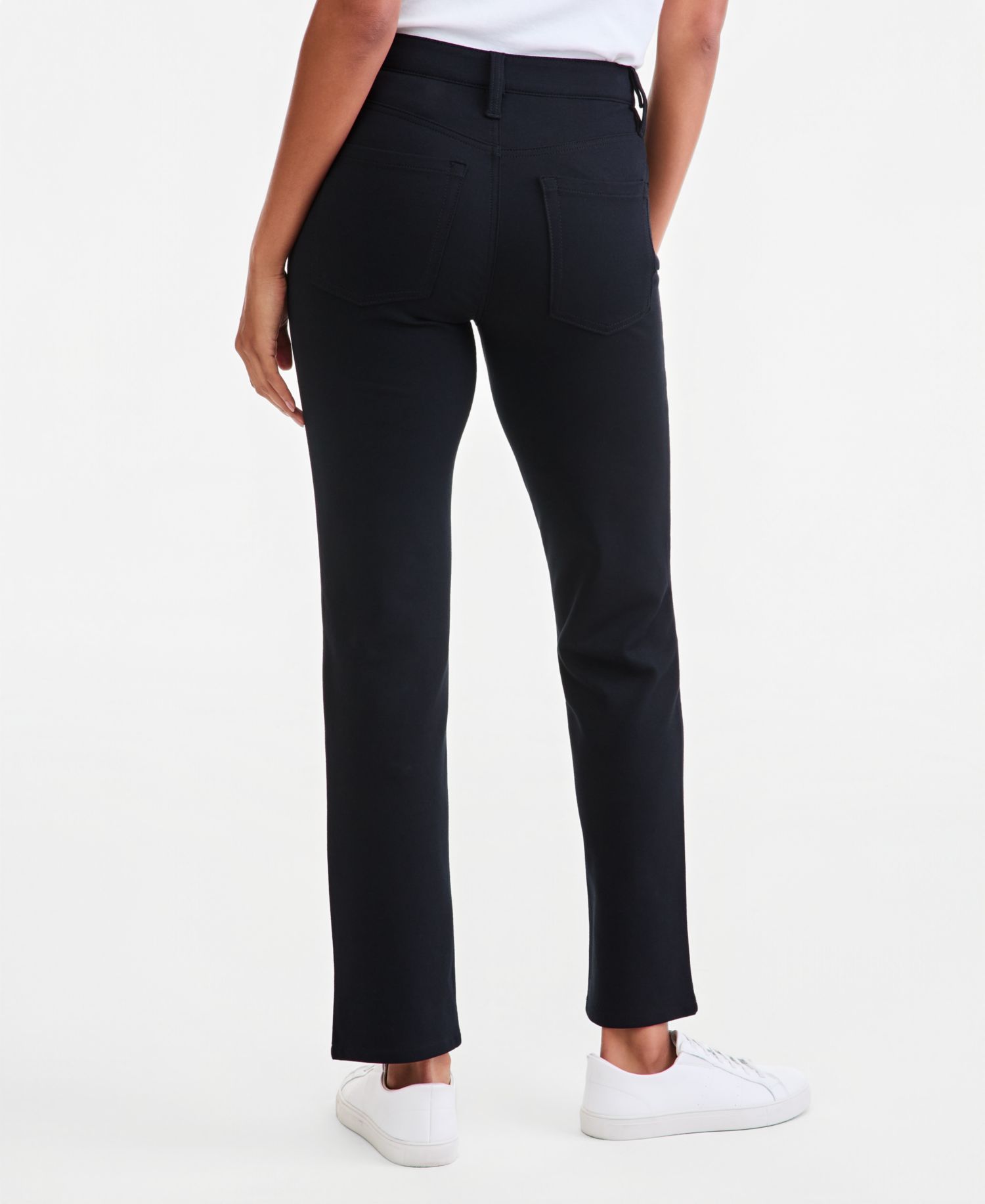 Women's High-Rise Straight-Leg Ponte Pants