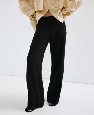 Women's Straight-Leg Crinkle Pants