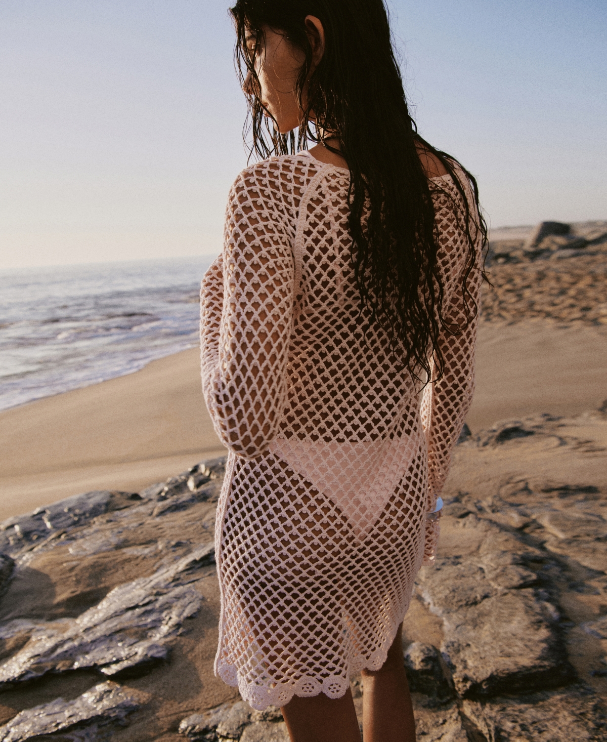 Mango Women's Crochet Short Dress