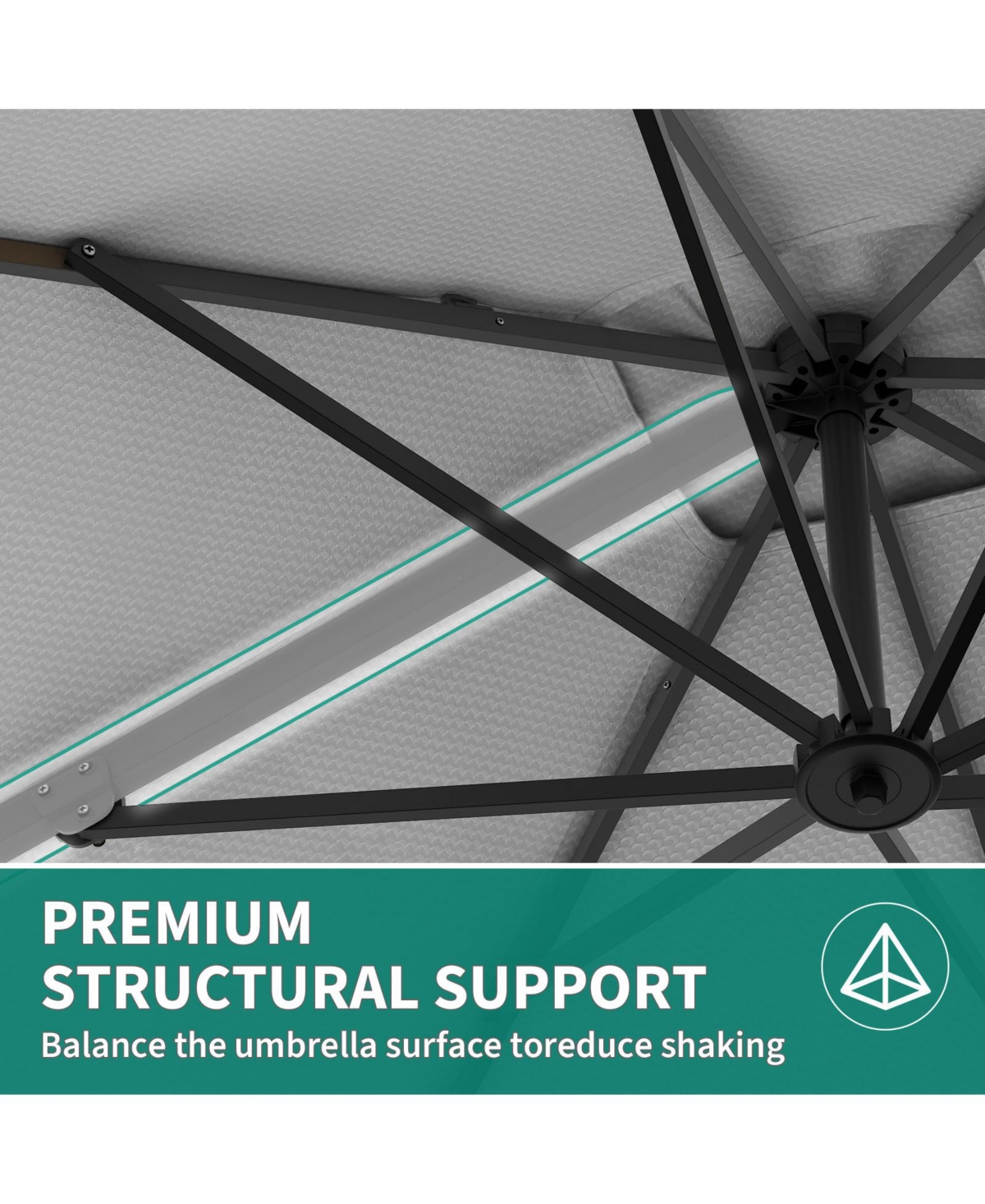 gaomon Heavy Duty Aluminum Cantilever Patio Umbrella, 360degree(s) Rotating Offset