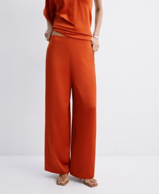 Women's Satin Straight-Fit Pants