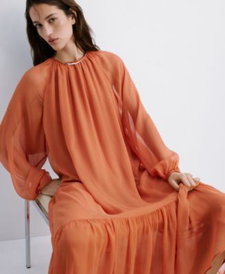 mango orange maxi dress Glatton Maxi Dress for Women, Neon Mango, AU8 US4