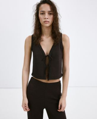 Women's Bow Tie Waistcoat Top