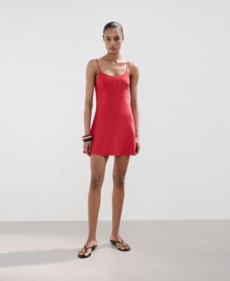 Women's A-Line Crinkle Effect Dress