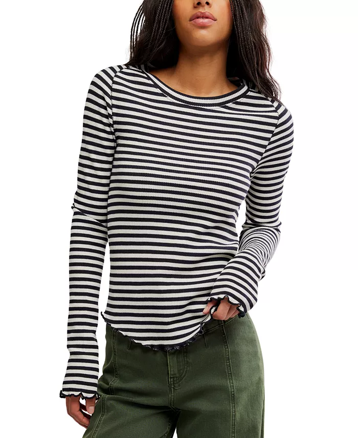 Women's We The Free Easy Does It Long-Sleeve Striped T-Shirt