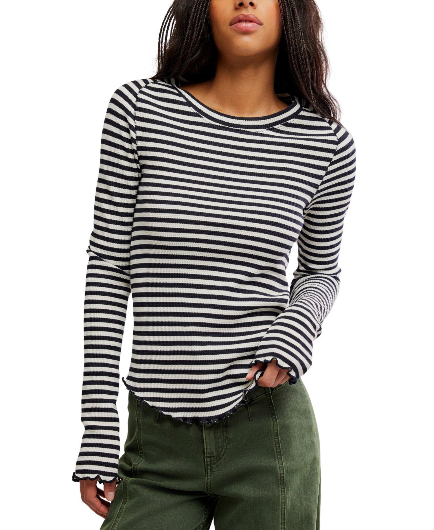 Women's We The Free Easy Does It Long-Sleeve Striped T-Shirt