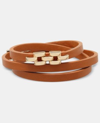 Faux Leather Wrap Bracelet