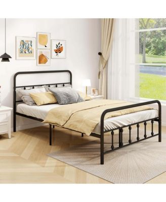Bed Frame with Headboard Under Bed Storage No Box Spring Needed
