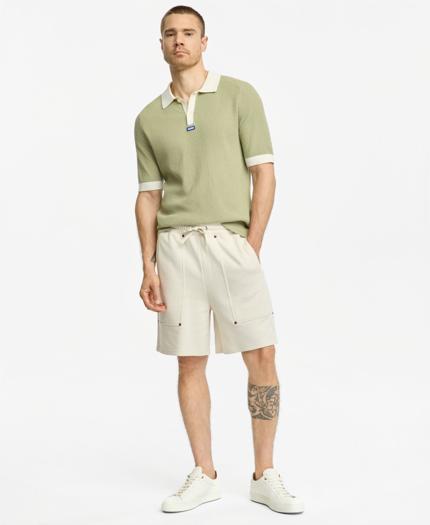 HUGO by Men's Nimdos Elastic Waistband Shorts