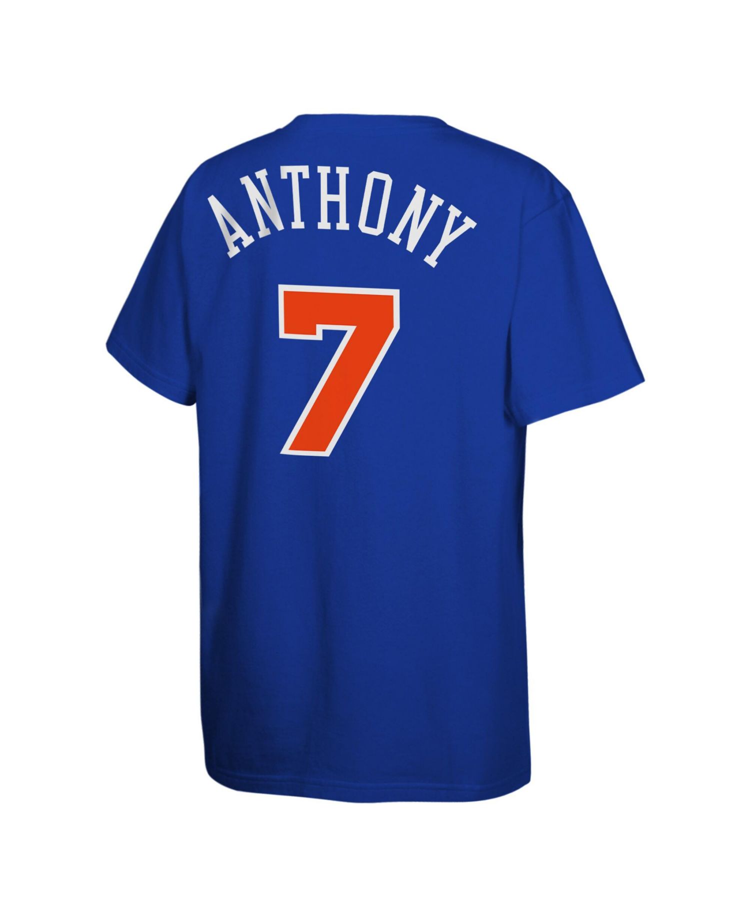 Mitchell Ness Big Boys and Girls Carmelo Anthony Blue New York Knicks Hardwood Classics Name & Number T-Shirt