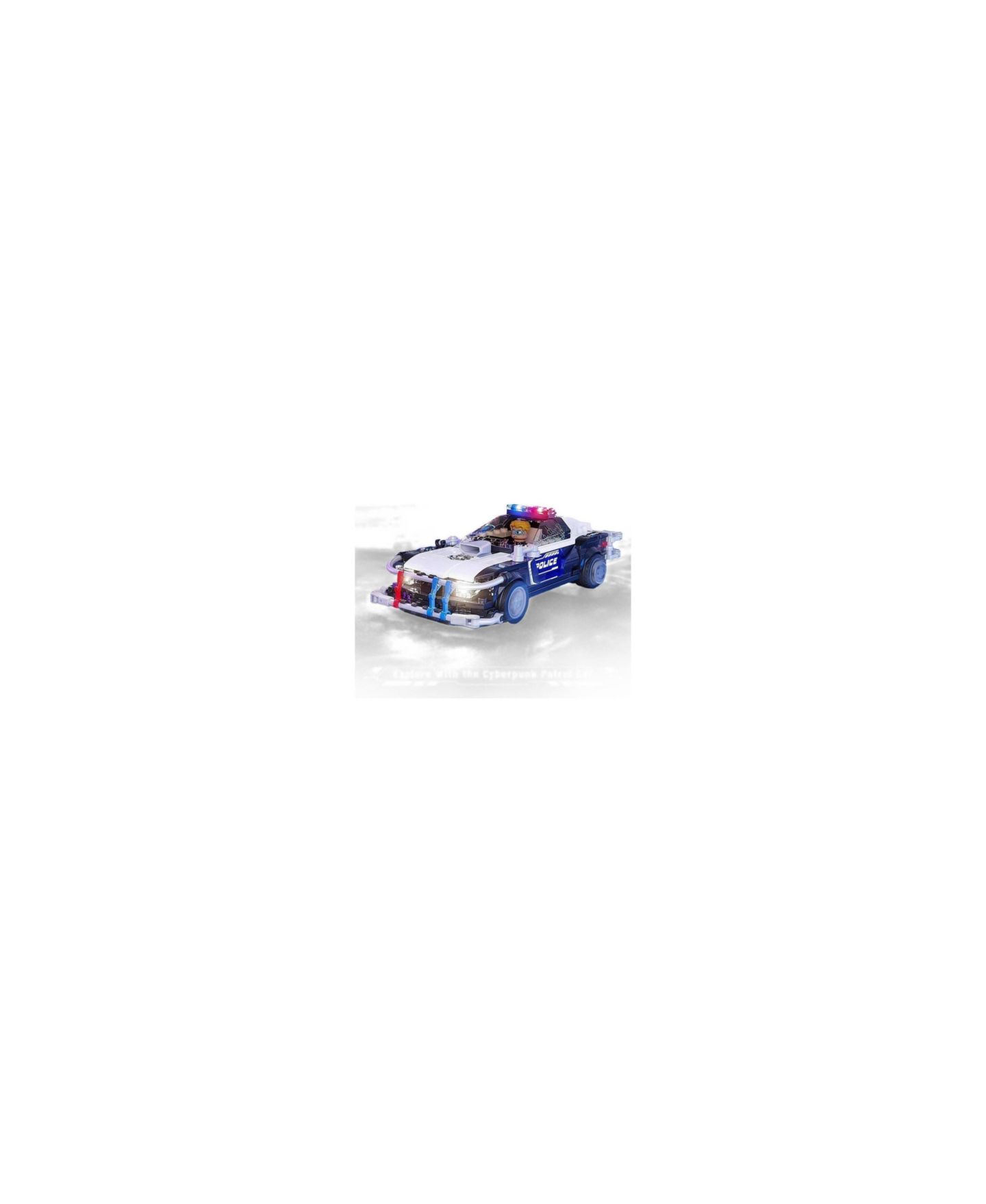 Детский конструктор Lumibricks Cyberpunk Police Patrol Car 372-Piece Lighted Building Set, Ages 8-10 — фото 3