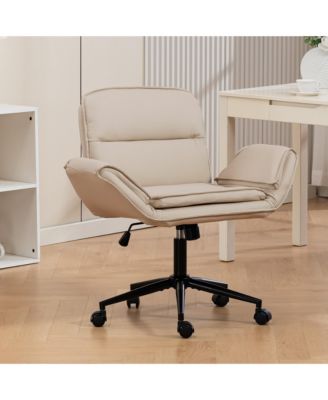 Criss Cross Chair - Adjustable Swivel Desk Chair with Foldable Armrests for Home Office and Living Room