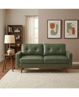 65 inch Small Loveseat, Comfy Mini Cloud Couch, breathable Foil fabric and solid wood legs, for Living Room Apartment
