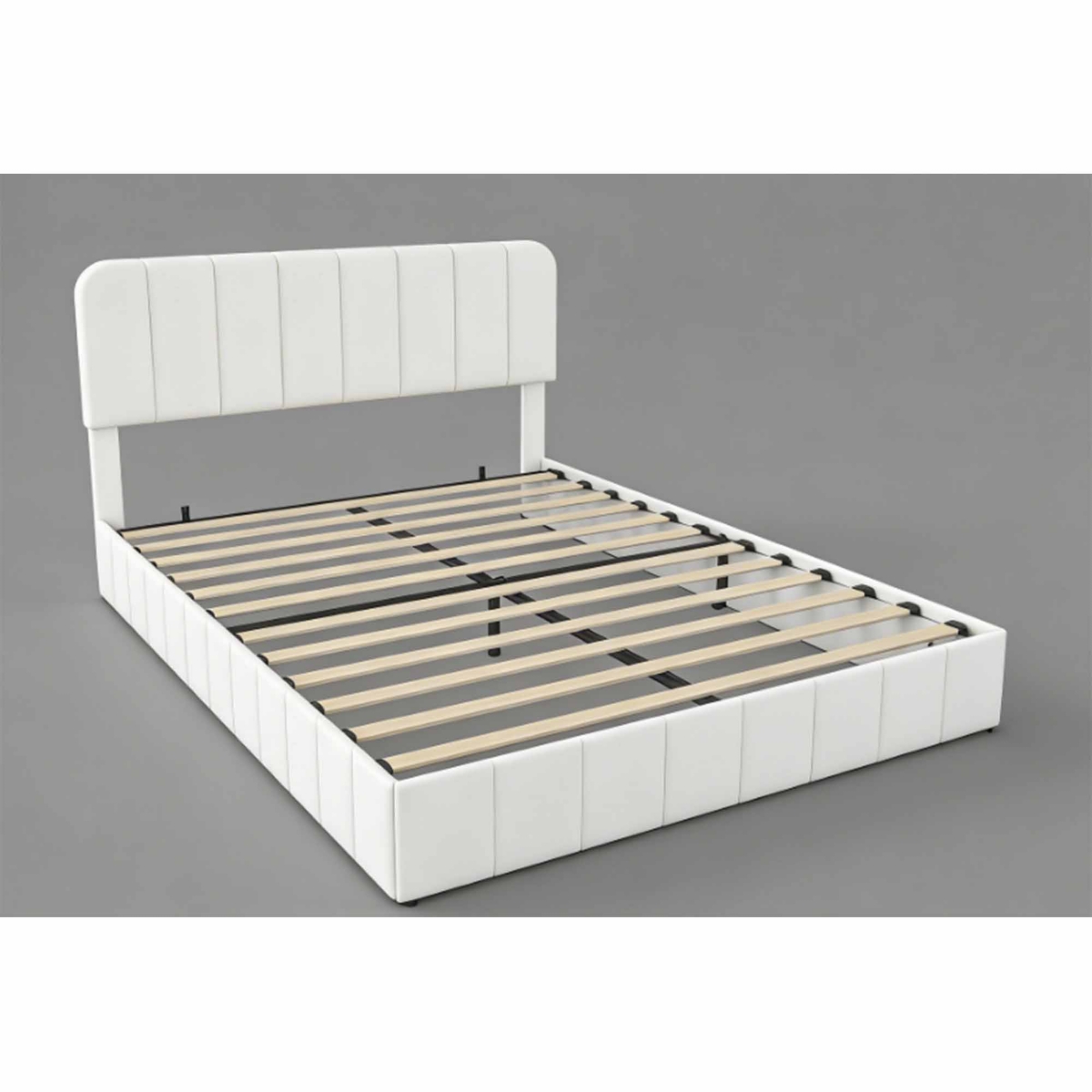 gaomon Velvet Upholstered Platform Bed with 4 Storage Drawers - Adjustable Headboard, No Box Spring Needed