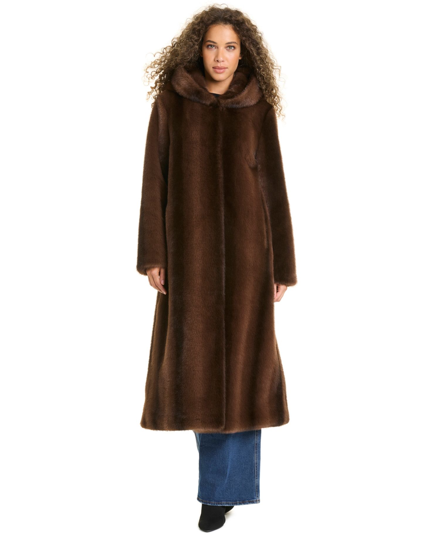 Коричневый Полоска Mink
