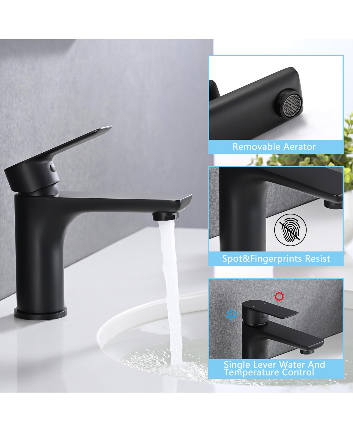 Phying Single Handle Lavatory Basin Sink Faucet
