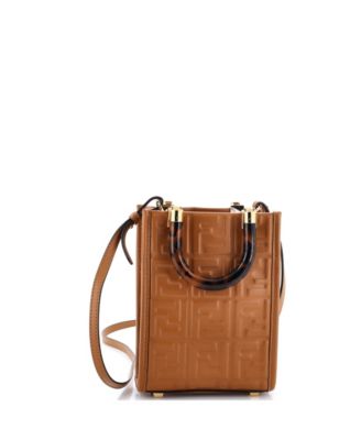 Mini Sunshine Shopper Tote Zucca Embossed Leather
