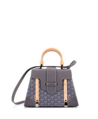 PM Saigon Top Handle Bag Coated Canvas with Leather