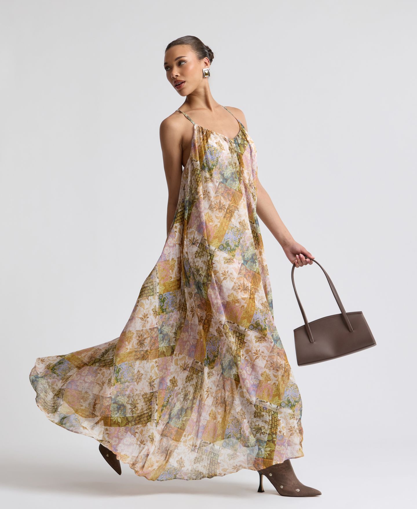 Женское платье Avec Les Filles Plunging Neckline A-Line, цвет: Outpost Paisley — фото 4