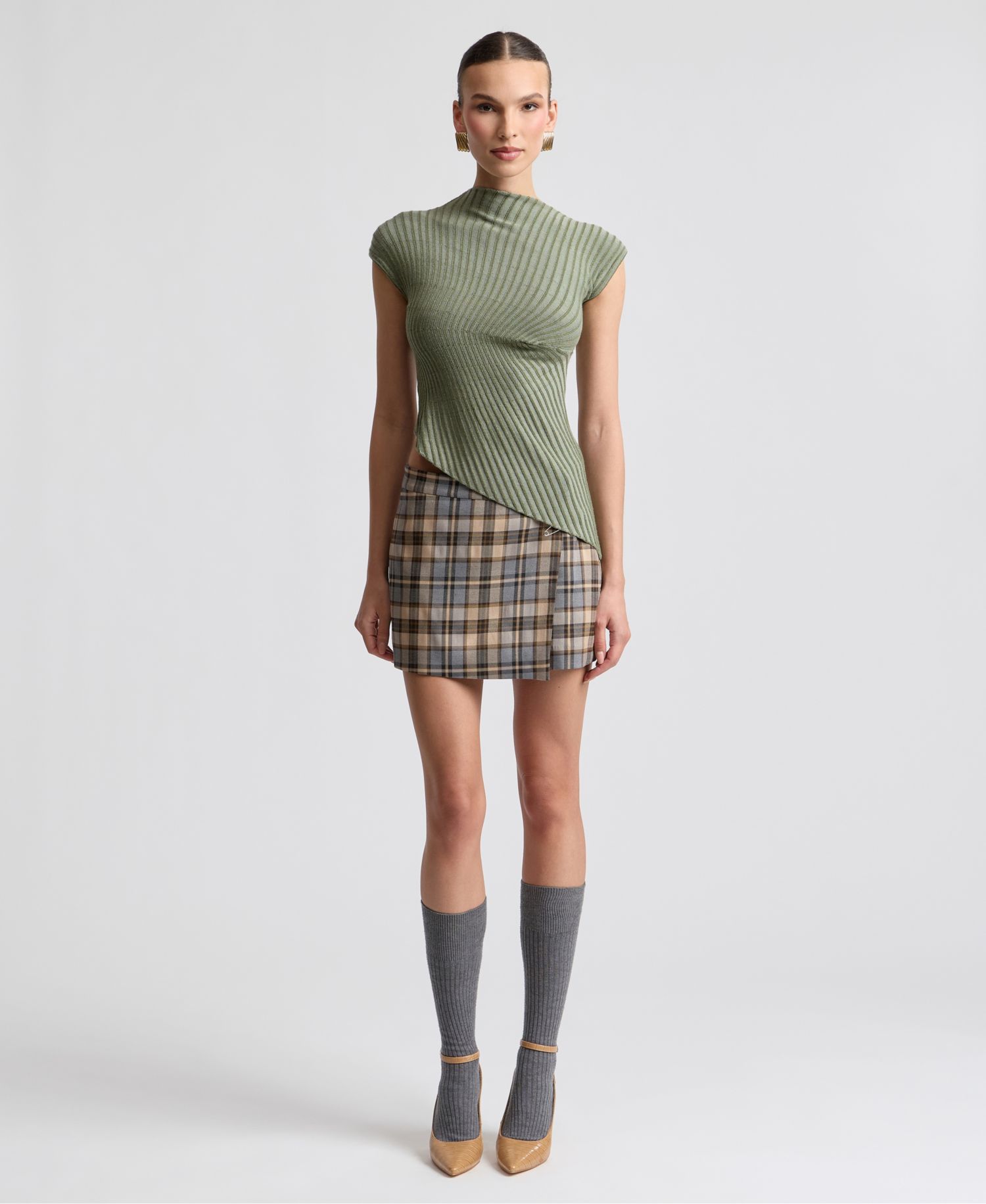 Women's Plaid Mini Skort