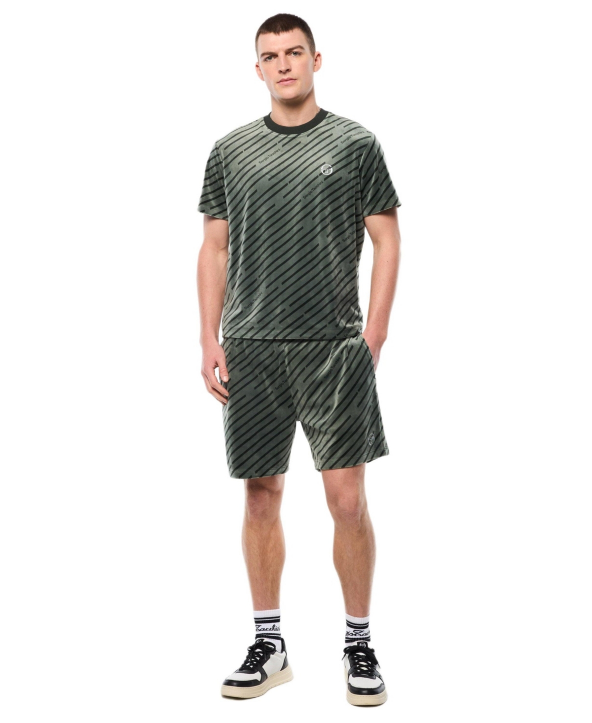 Sergio Tacchini Men's Obliquo Velour T-shirt