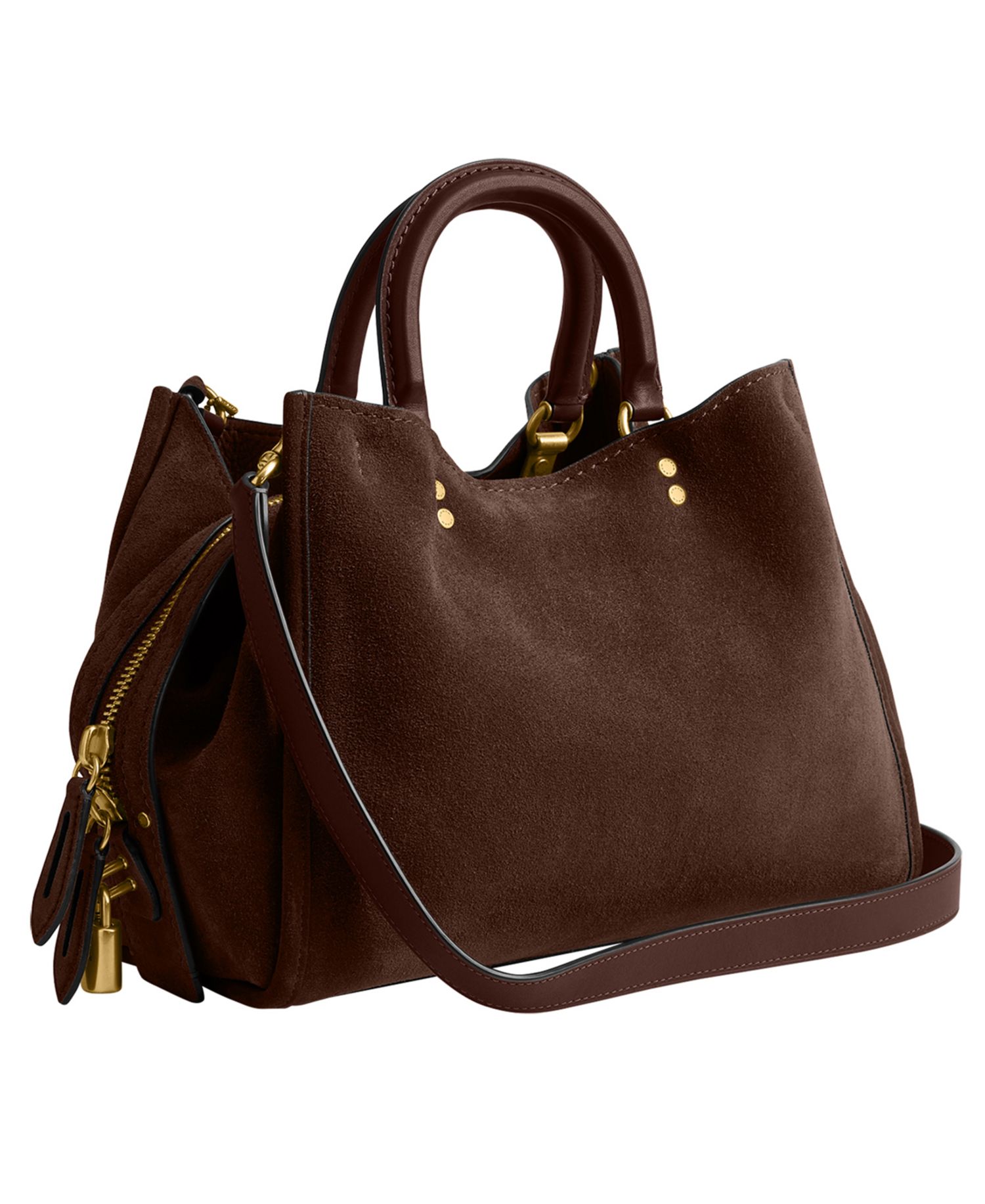 Rogue Medium Suede Satchel Handbag 31