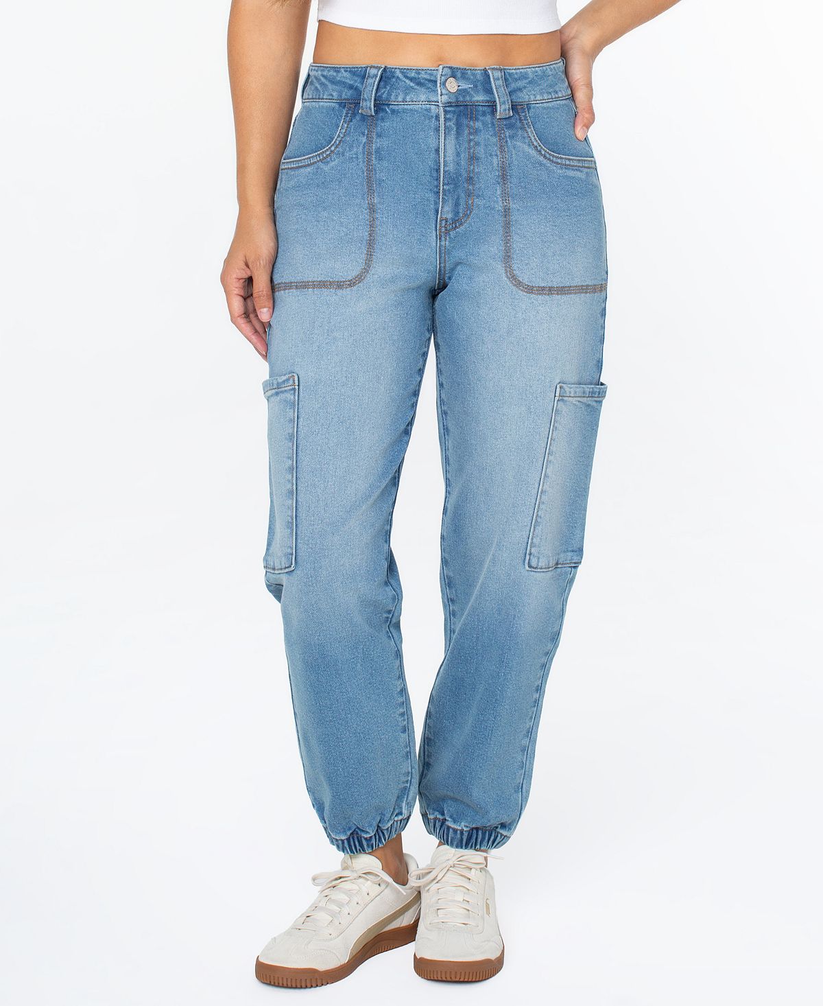 Celebrity Pink Women's High-Rise Cargo Jogger Pants view 1 — MAYCSS fashion products