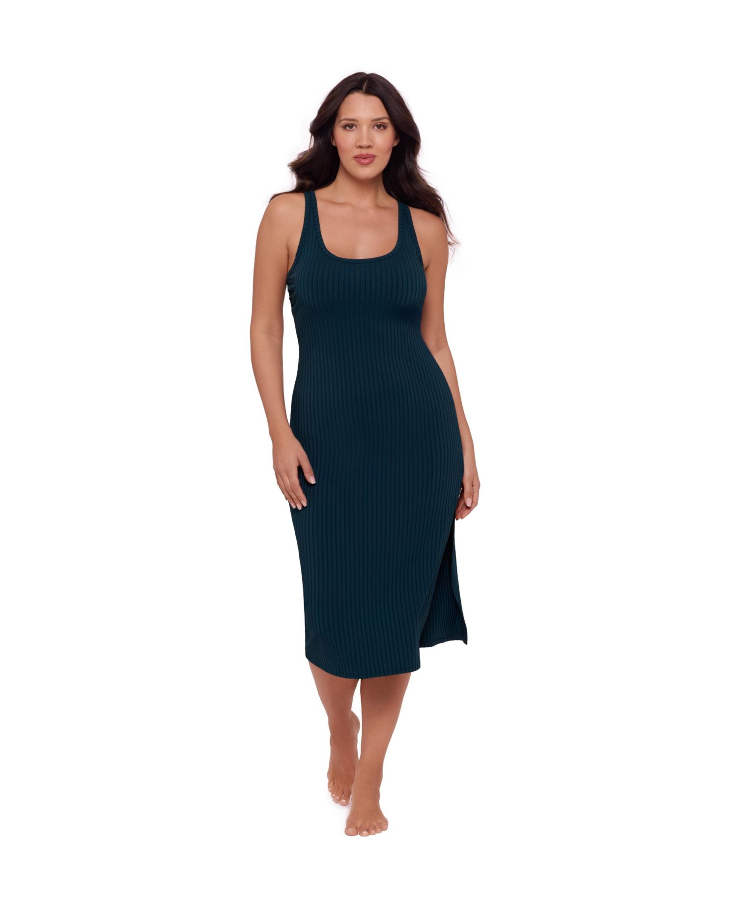 Women's Rib Swimsuit Coverup Dress