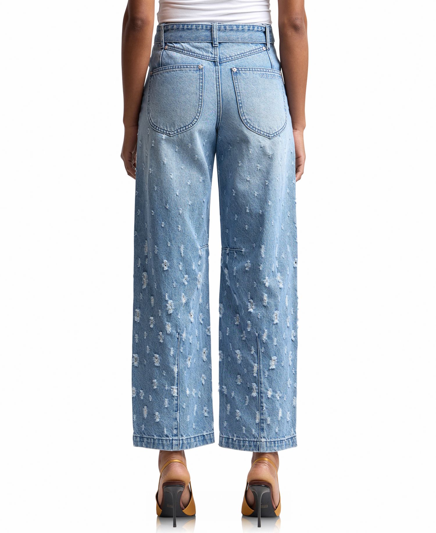 Women's Distress Darted Straight Jeans