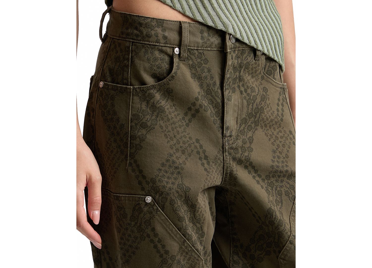 Women's Snake Print Straight Jeans