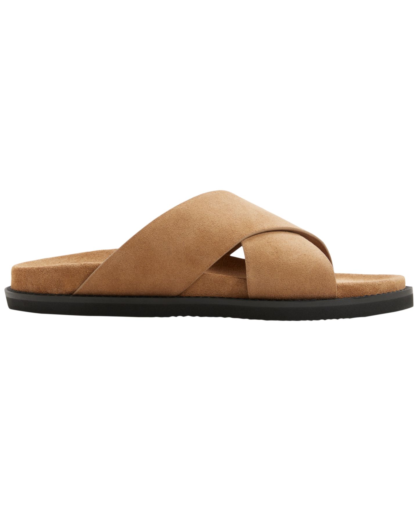 Мужские сандалии G.H.BASS Charleswood Cross Strap Suede Slide, цвет: Светлый коричневый — фото 2