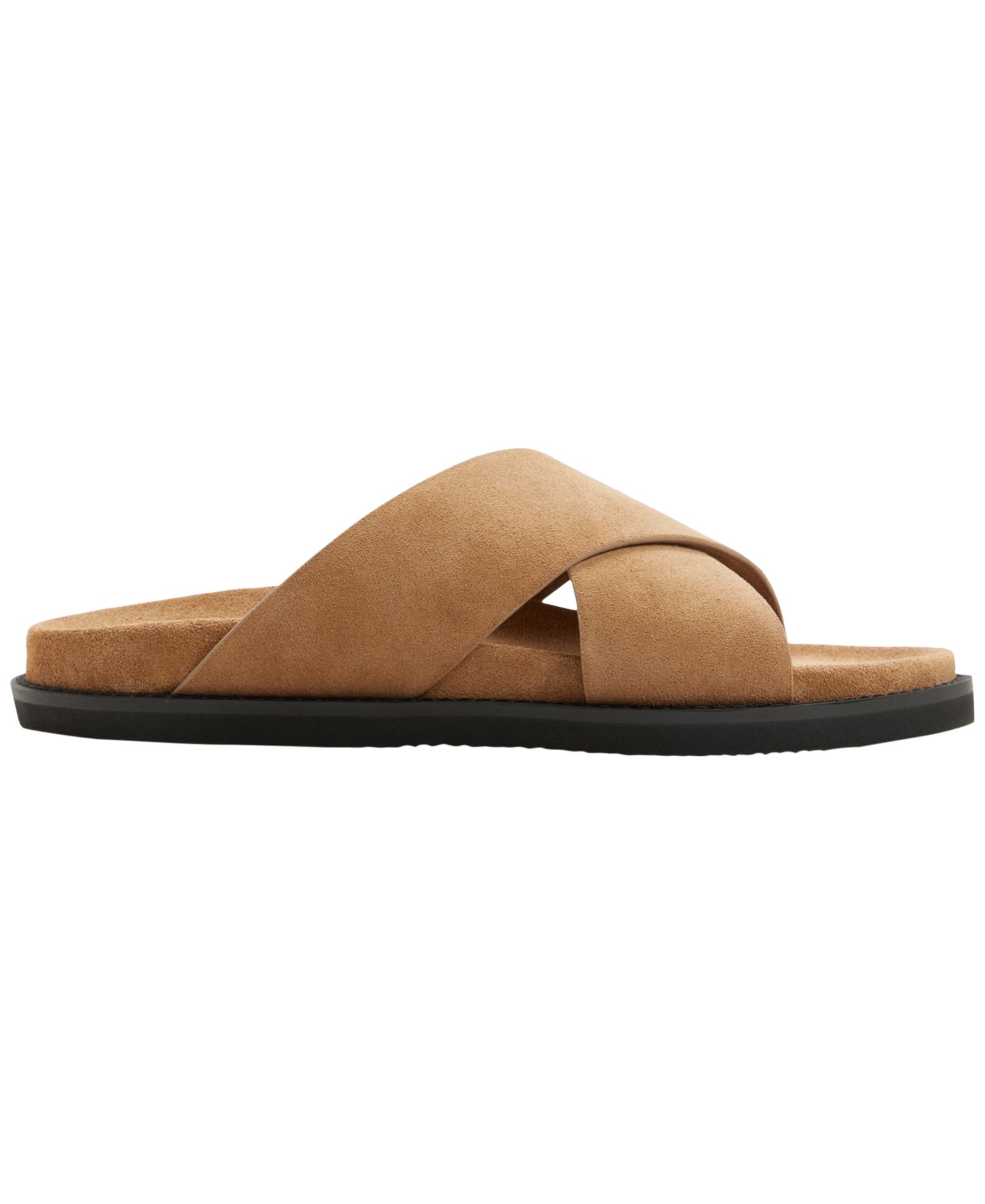 Men's Charleswood Cross Strap Suede Slide Sandals
