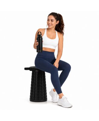 Portable Retractable Stool and 32 oz Insulated Tumbler Bundle - Travel, Camping and Outdoor Essentials