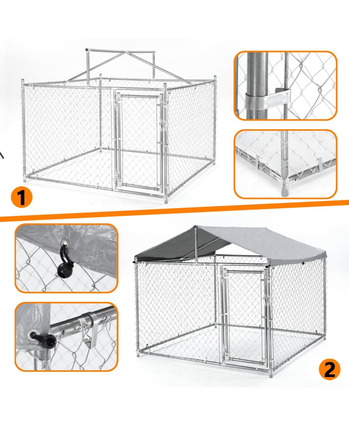 gaomon Heavy Duty Outdoor Dog Kennel for Large Dogs