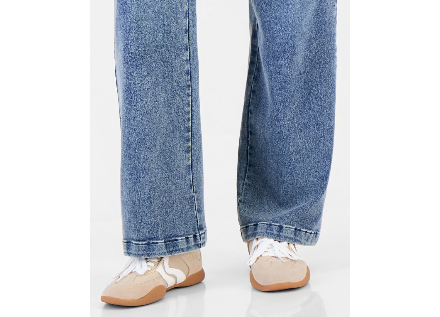 Juniors' Wide-Leg Cargo Drawstring-Waist Jeans