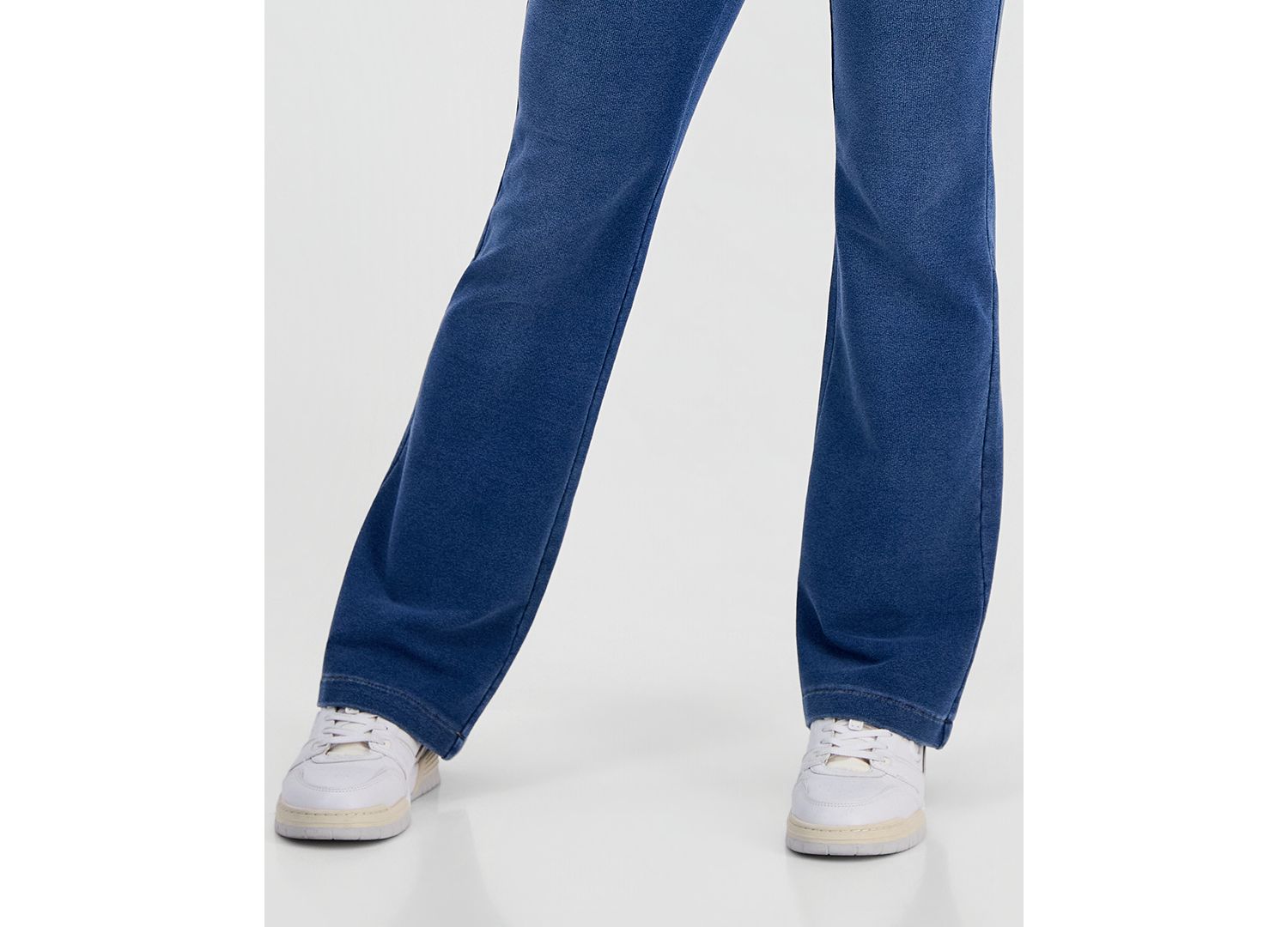 Juniors' Fleece-Knit Drawstring-Waist Bootcut Jeans