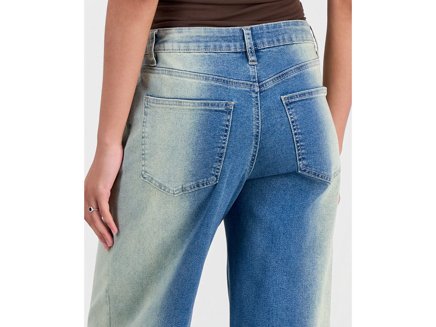 Женские джинсы Madden Girl Juniors' Ultra 90s Wide-Leg Ombré Jeans, цвет: Варёный — фото 3