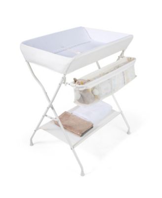 Portable Baby Changing Table with Foldable Storage Design