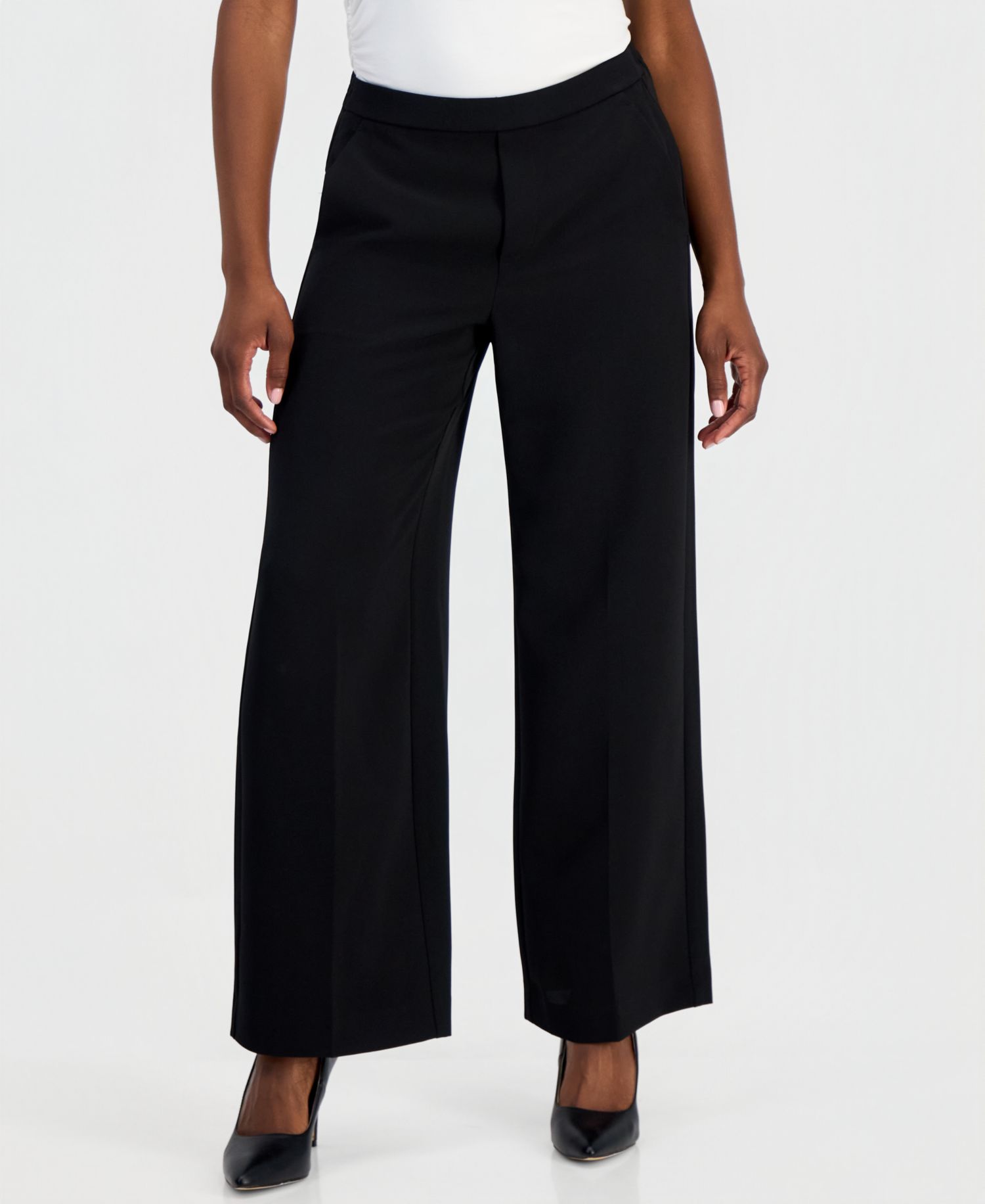 I.N.C. Petite High-Rise Wide-Leg Pants