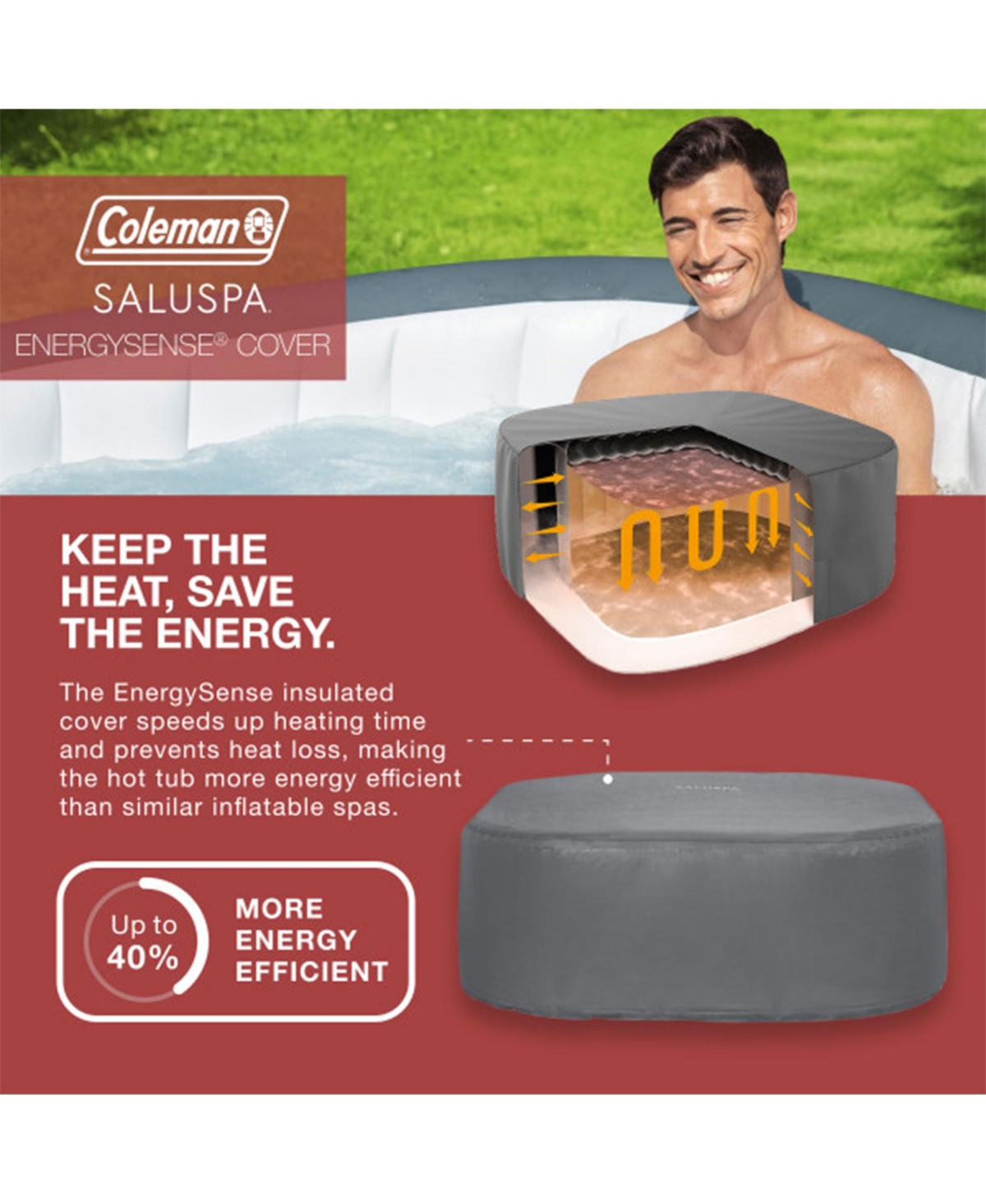 Bestway Coleman Hawaii AirJet Inflatble Hot Tub with 2 SaluSpa Non-Slip Spa Seat