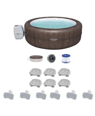 Coleman St Moritz Hot Tub with 6 SaluSpa Seat and 3 Headrest Pillows
