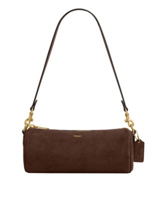 Barrel Small Suede Slim Shoulder Bag