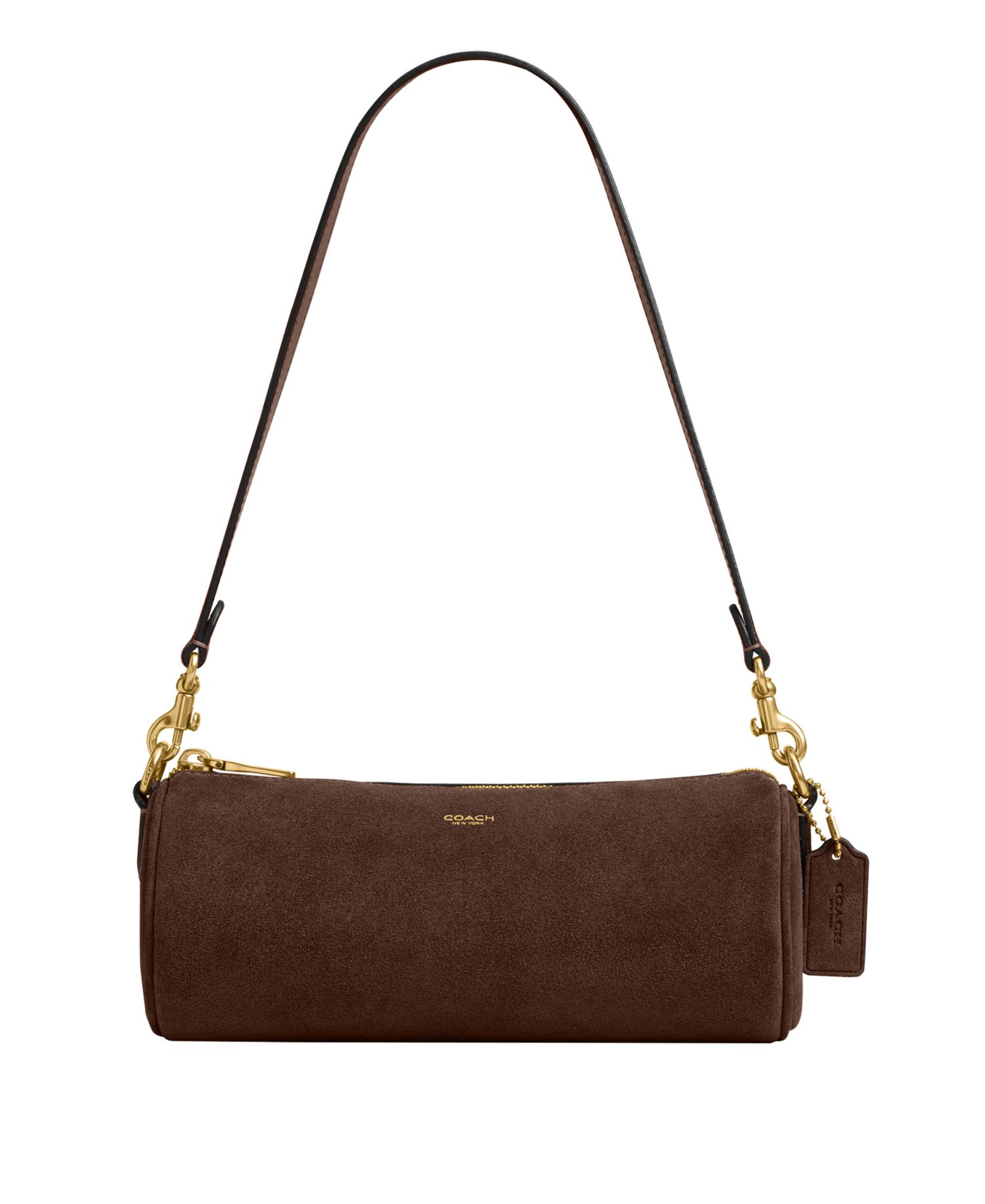 Barrel Small Suede Slim Shoulder Bag