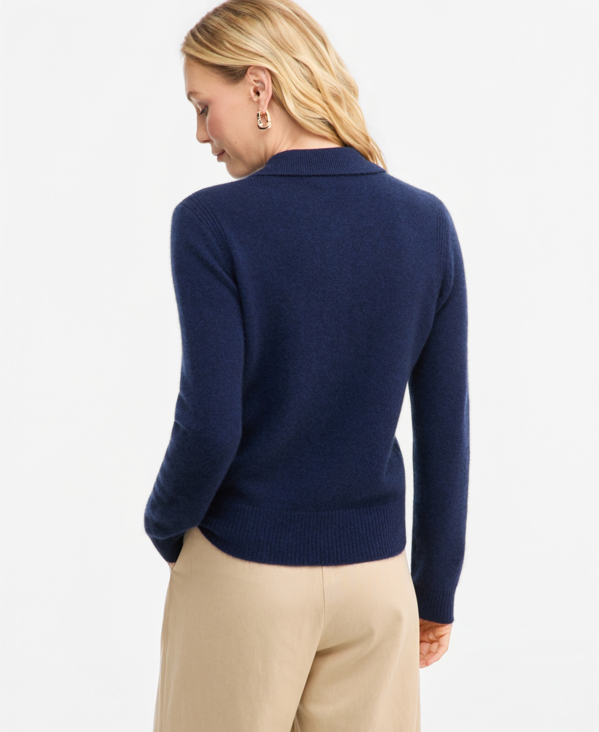 Charter Club Women's 100% Cashmere Half-Button Collared Sweater, Macy's Exclusive