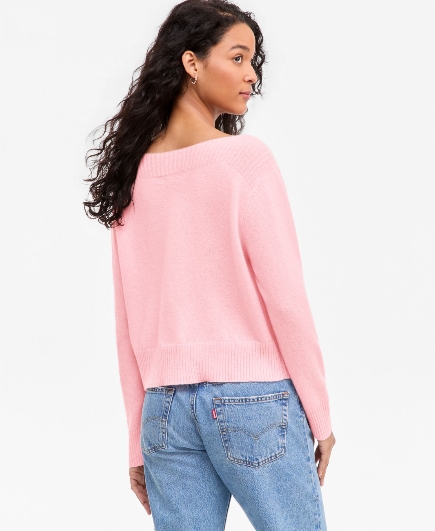 Plus Size 100% Cashmere Boat-Neck Sweater
